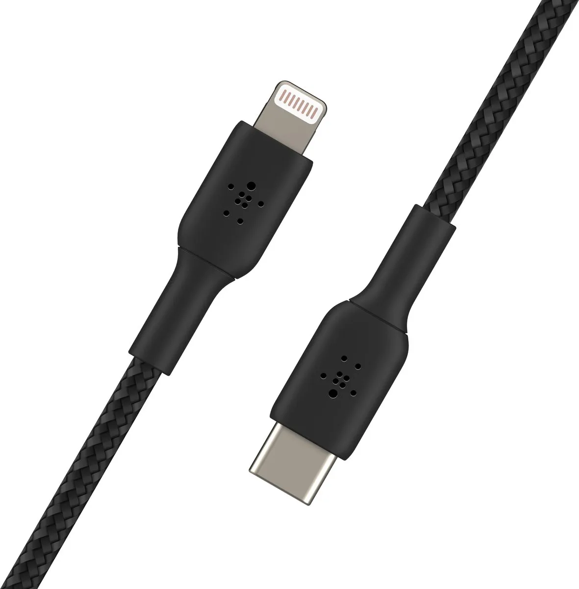 Belkin Braided iPhone Lightning naar USB-C Kabel 1m - Zwart