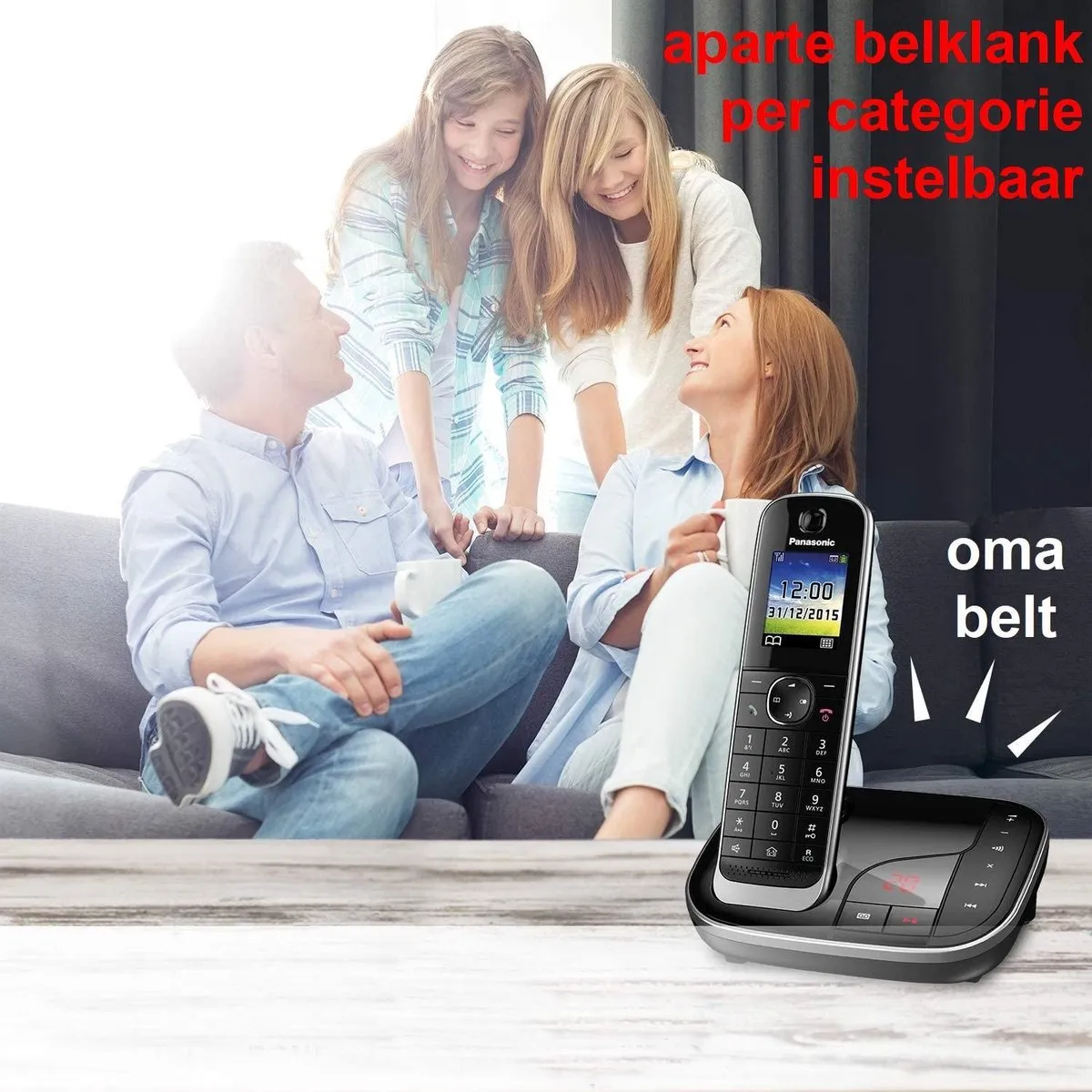 Panasonic KX-TGJ323GB DECT Telefooncentrale - 3 Handsets - Zwart