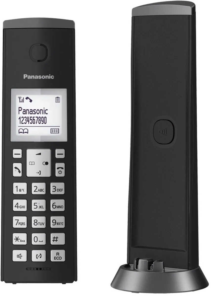 Panasonic Design Draadloze Telefoon - 1 Handset - Zwart