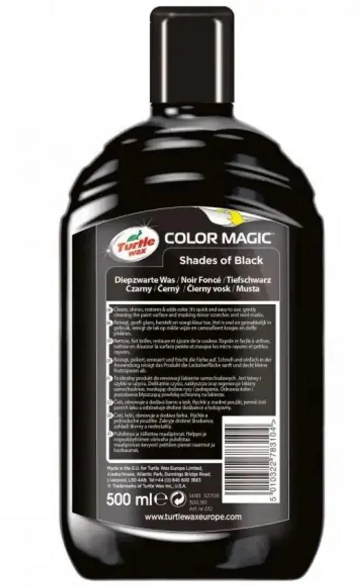 Turtle Wax Color Magic Jet Black Wax 500ml - afbeelding 6 van 6