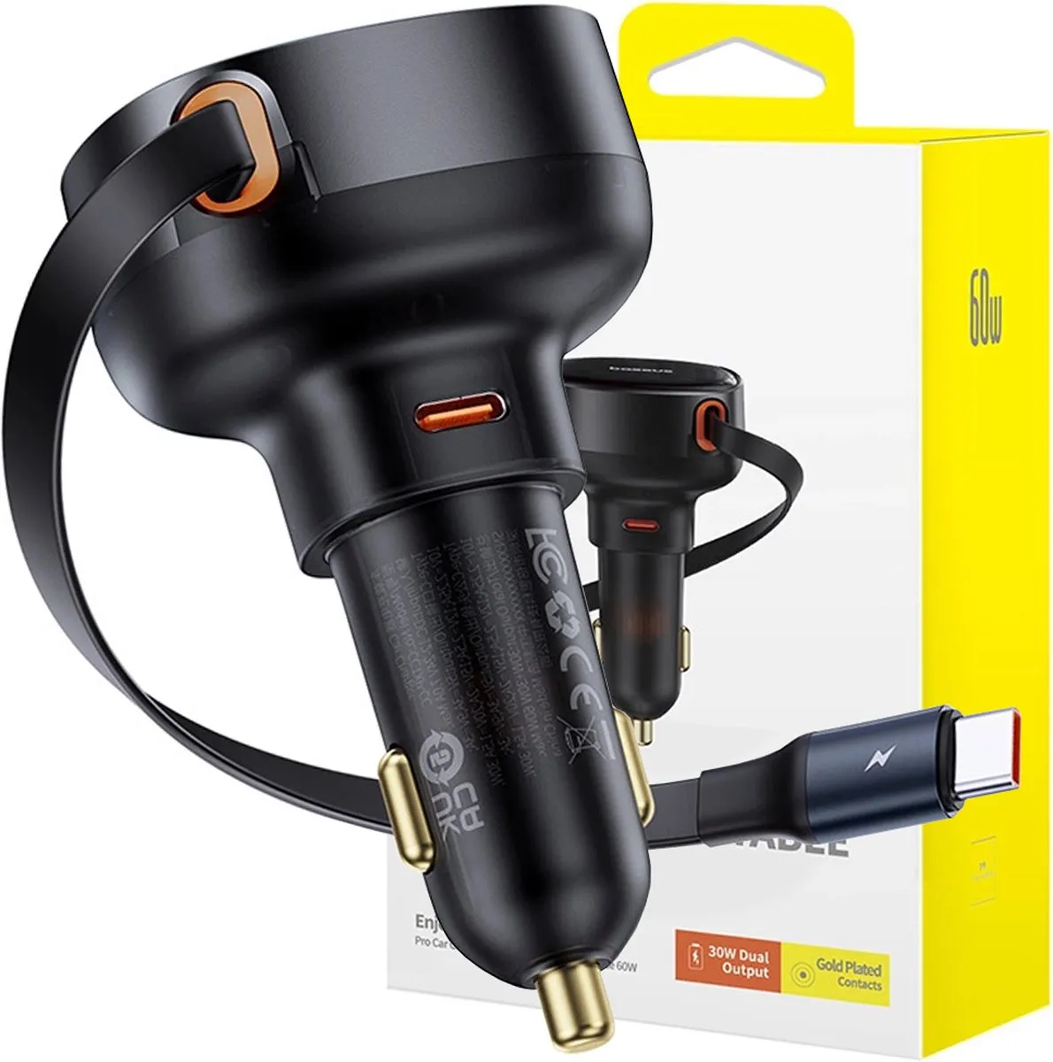 Baseus Enjoyment Pro USB-C Autolader 60W