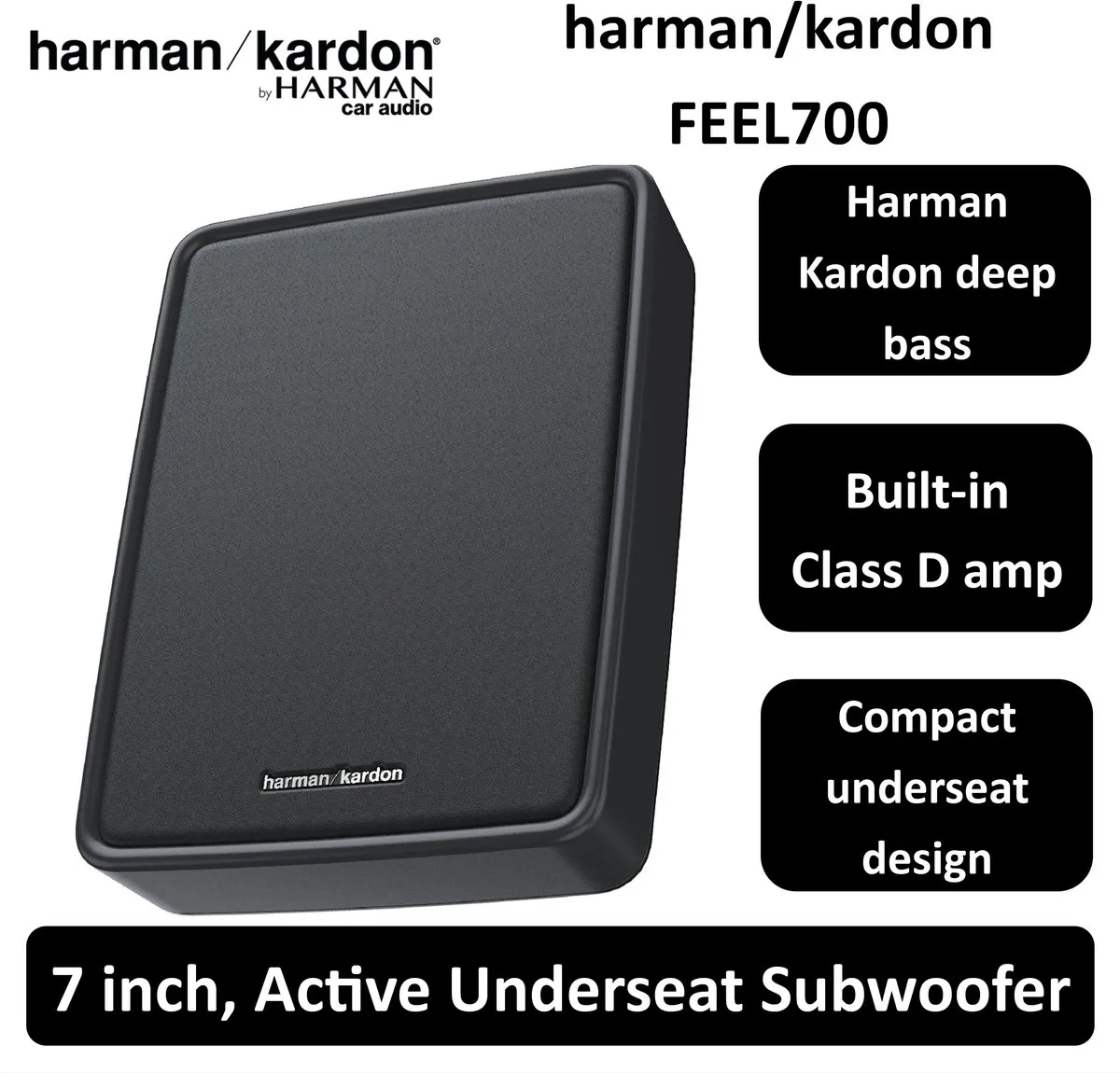 Harman Kardon Feel 700 Autosubwoofer 125W - Zwart