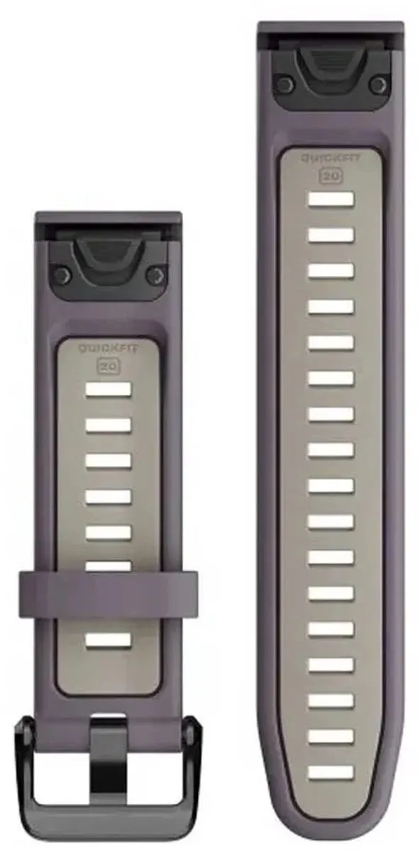 Garmin QuickFit 20mm Siliconen Band - One Size - Deep Orchid/Light Sand