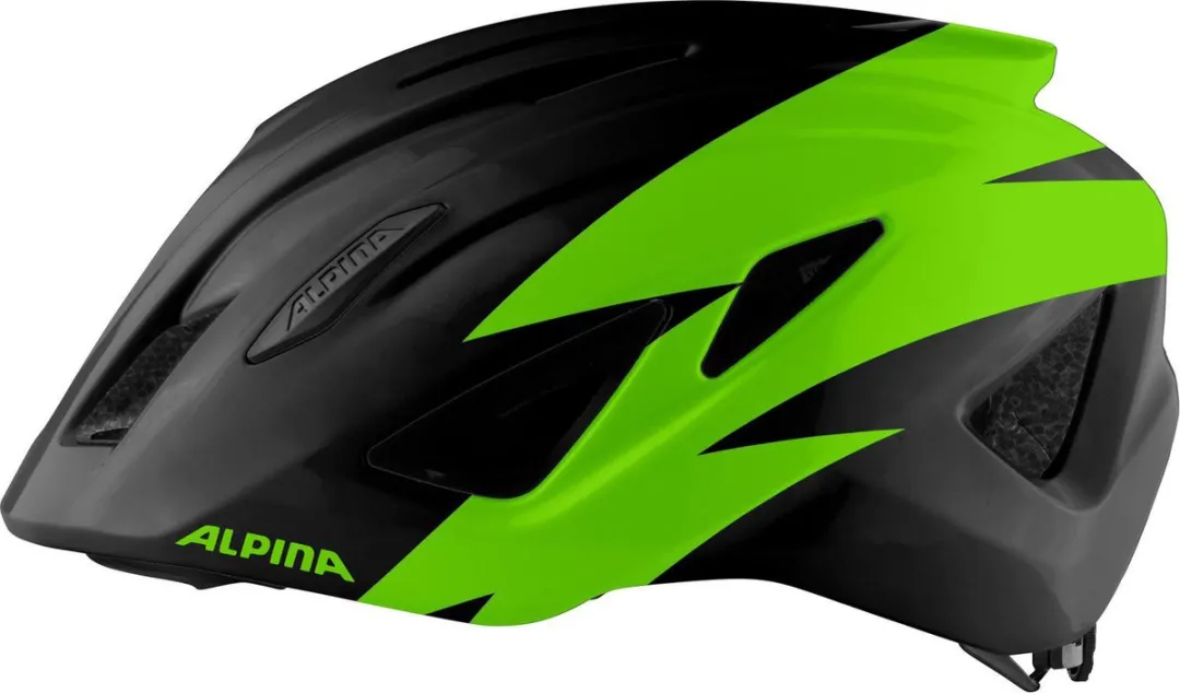 Alpina Pico Helm - 50-55cm - Zwart-Groen Glanzend - afbeelding 5 van 6