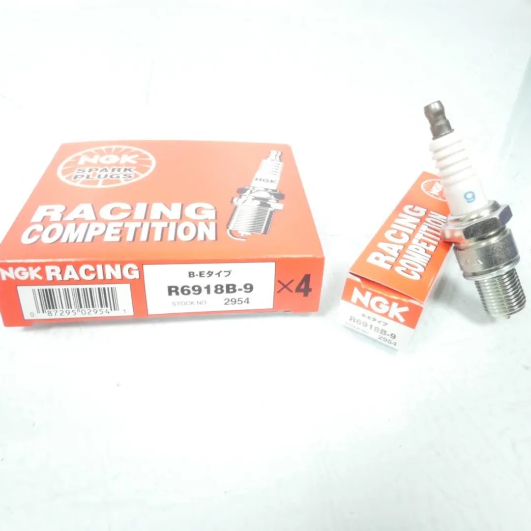 NGK Bougie R6918B-9 Kawasaki 125 KX 2004-2005 - 4 Stuks - Wit