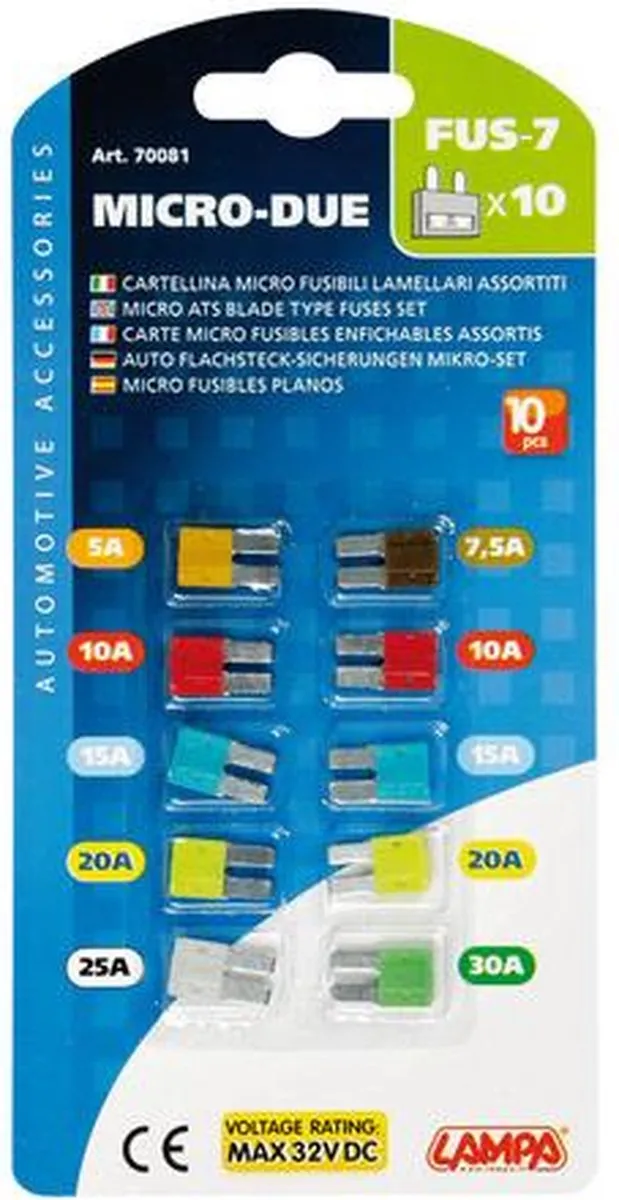 Lampa Micro II Steekzekeringset 10 Stuks
