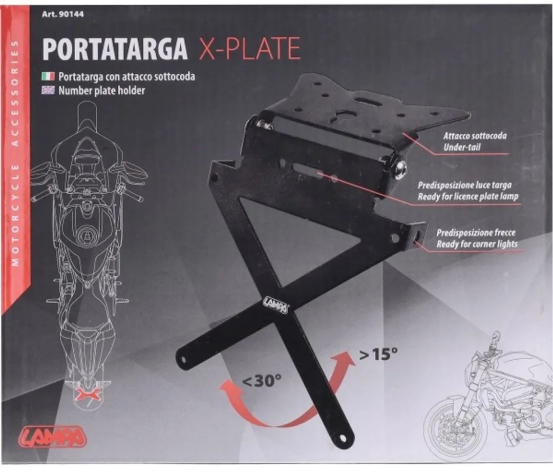 Lampa X-Plate Kentekenhouder - o.a. Yamaha/BMW/Kawasaki