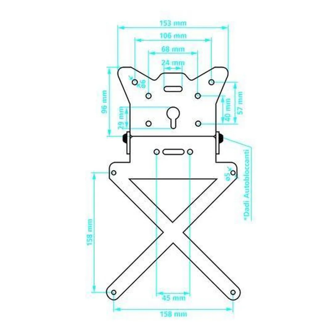 Lampa X-Plate Kentekenhouder - o.a. Yamaha/BMW/Kawasaki