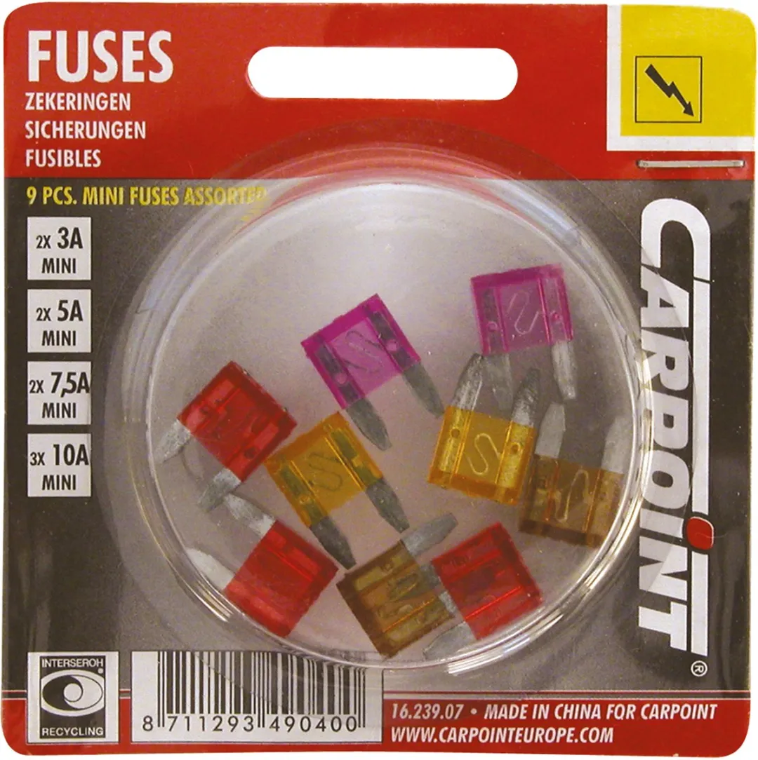 Carpoint Steekzekering Set A9 3-10A - Multicolor