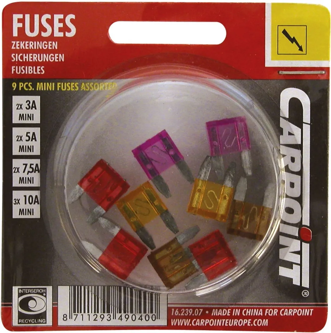 Carpoint Steekzekering Set A9 3-10A - Multicolor