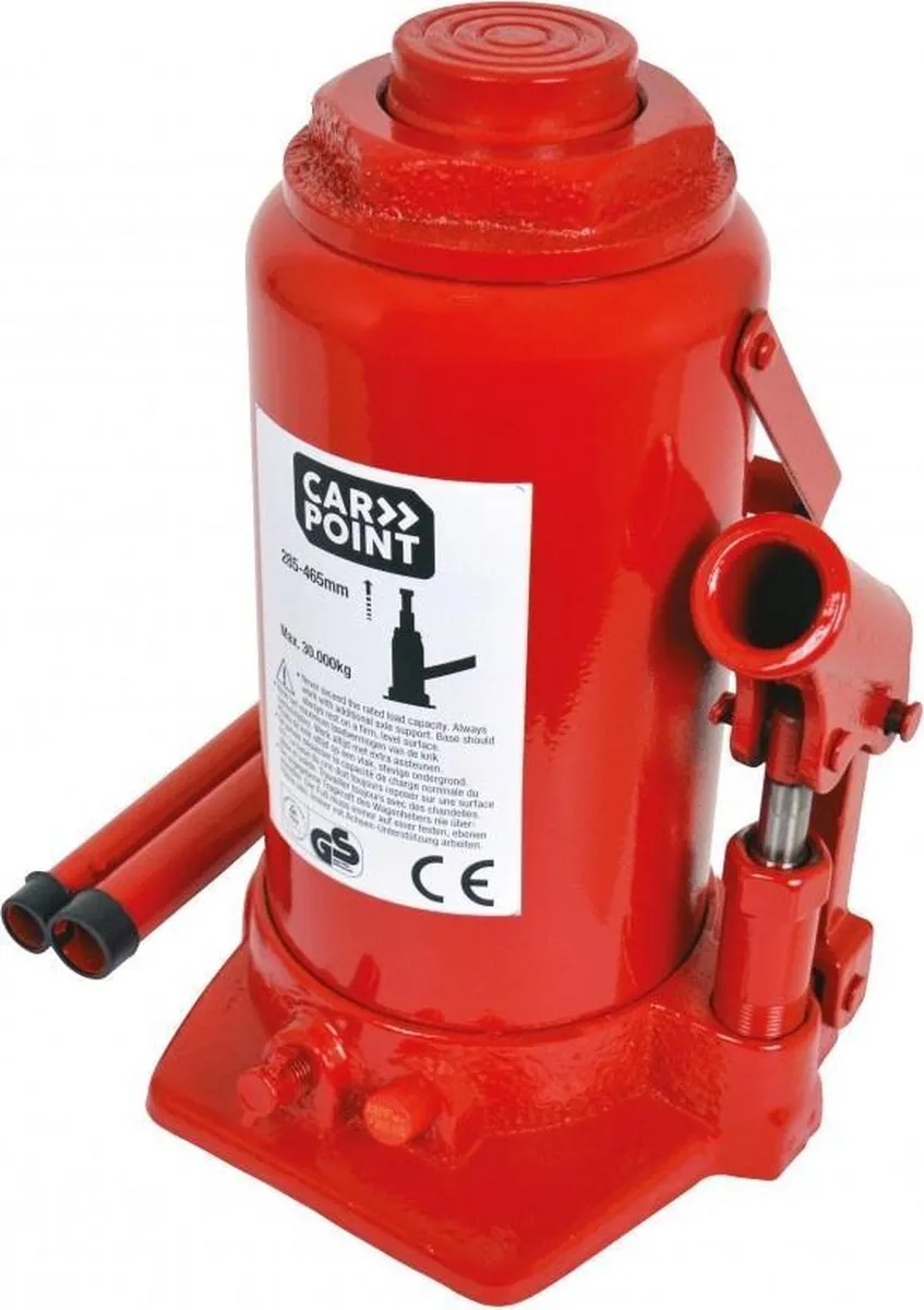 Carpoint Potkrik 30 Ton Hydraulisch - 285-465mm - Rood