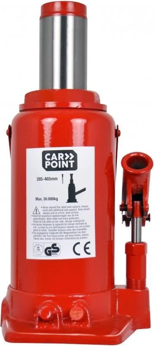 Carpoint Potkrik 30 Ton Hydraulisch - 285-465mm - Rood