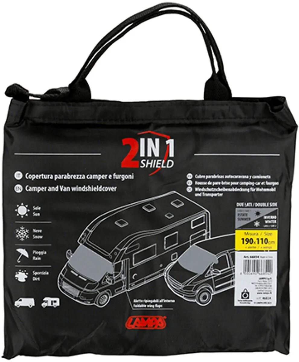 Lampa Zonnescherm Campingbus 190x110cm - Zwart