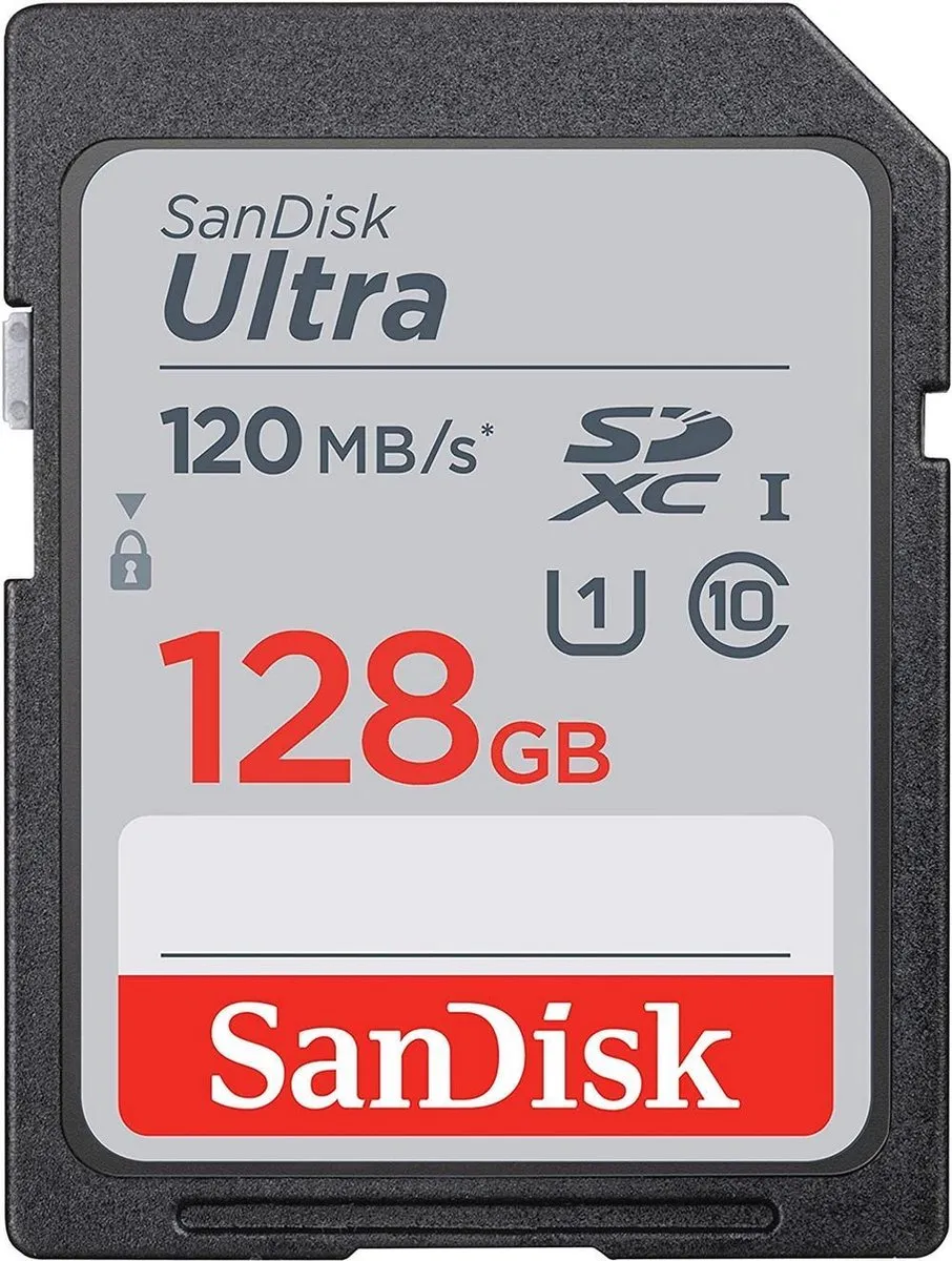 SanDisk SDXC Ultra 128GB Geheugenkaart