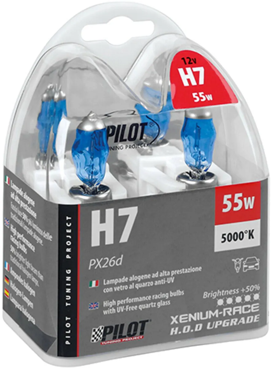 Lampa Xenium Race H7 Halogeenlamp 55W PX26d - Blauw - 2 Stuks