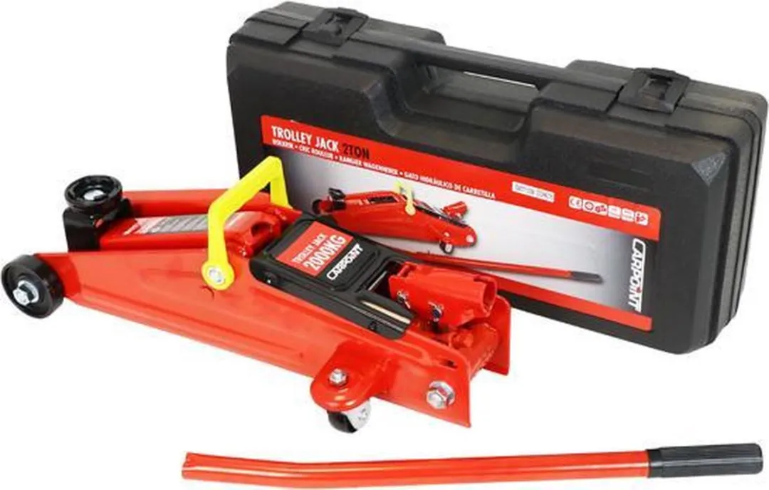 Carpoint Verrijdbare Garagekrik 2 Ton - 2000kg Rood