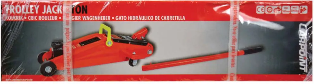 Carpoint Verrijdbare Garagekrik 2 Ton - 2000kg Rood