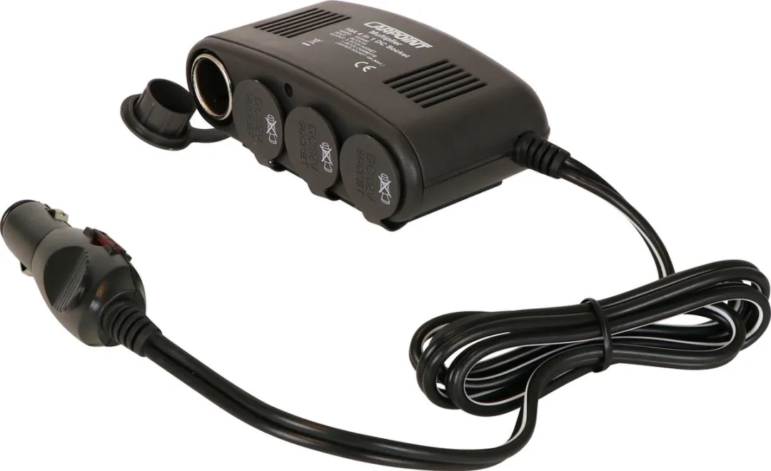 Carpoint LED 4-weg Aanstekerdoos 12V 10A - Zwart