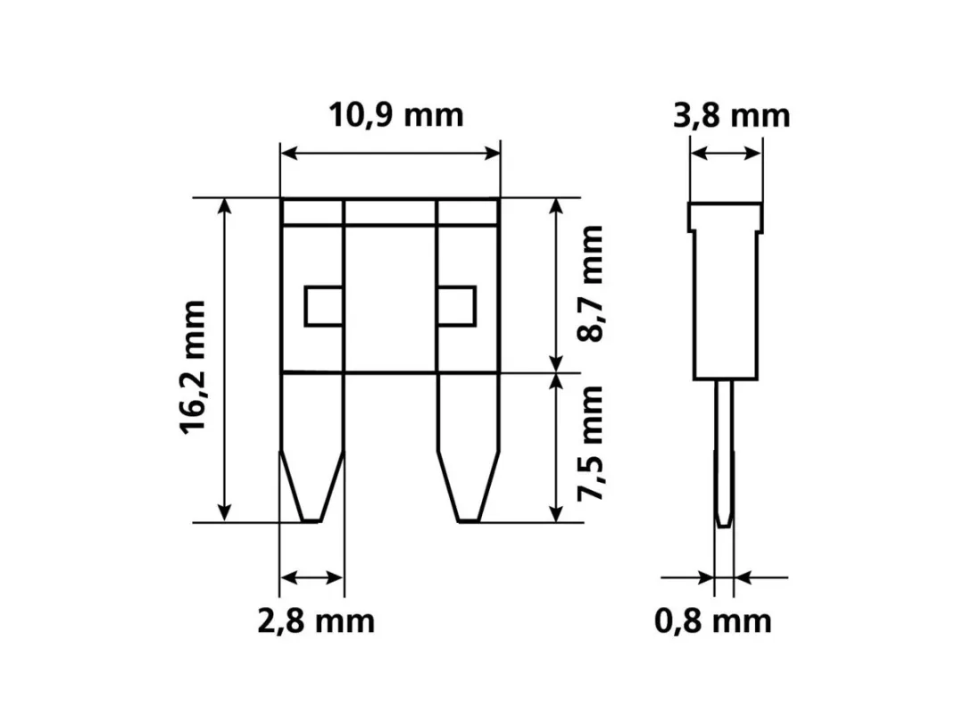 Lampa Mini Zekeringen Scooter/Auto 7,5A-30A - 10 Stuks