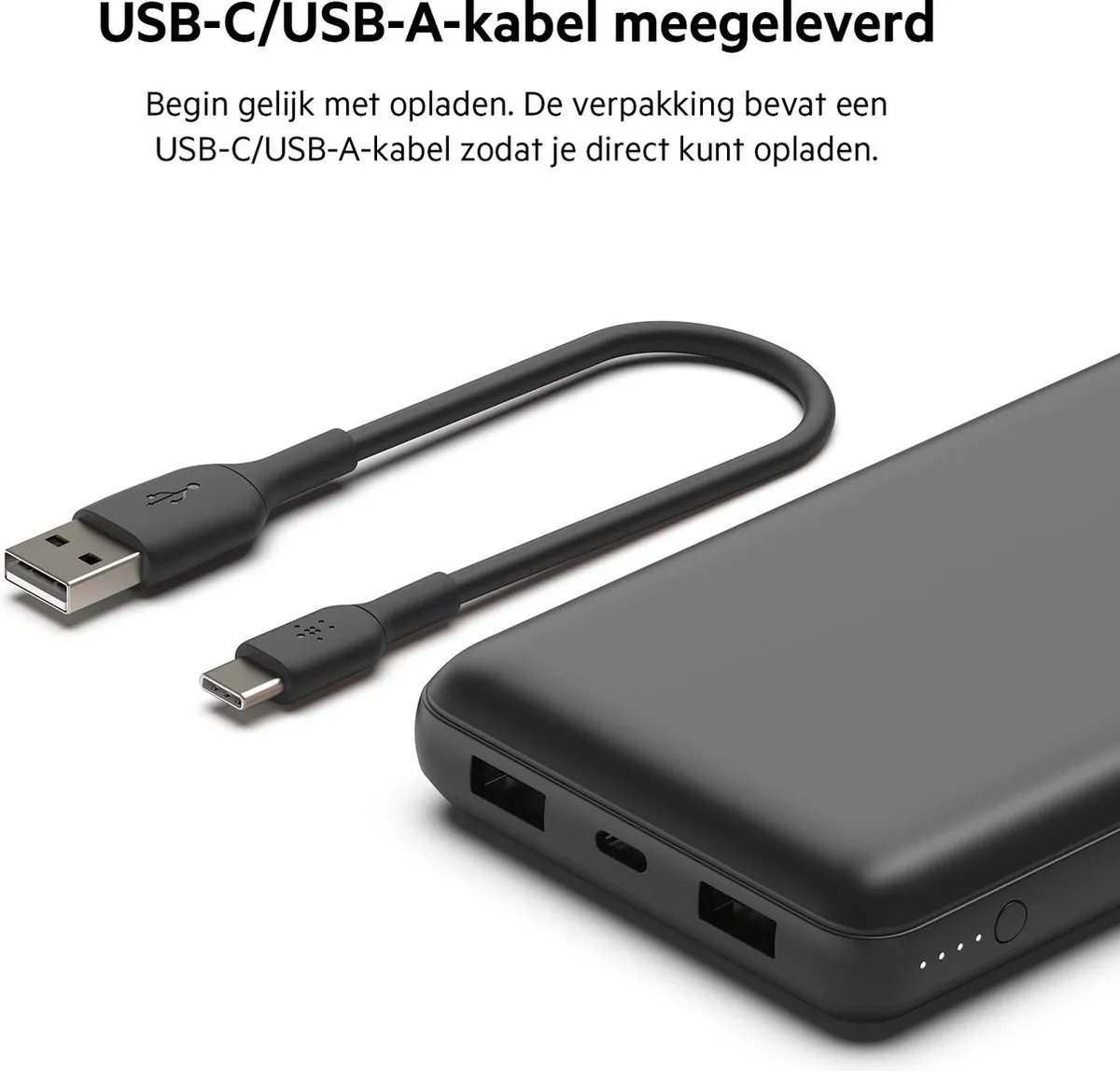 Belkin Boost Charge BPB012btBK Powerbank 20.000mAh - 15W - Zwart - afbeelding 6 van 6