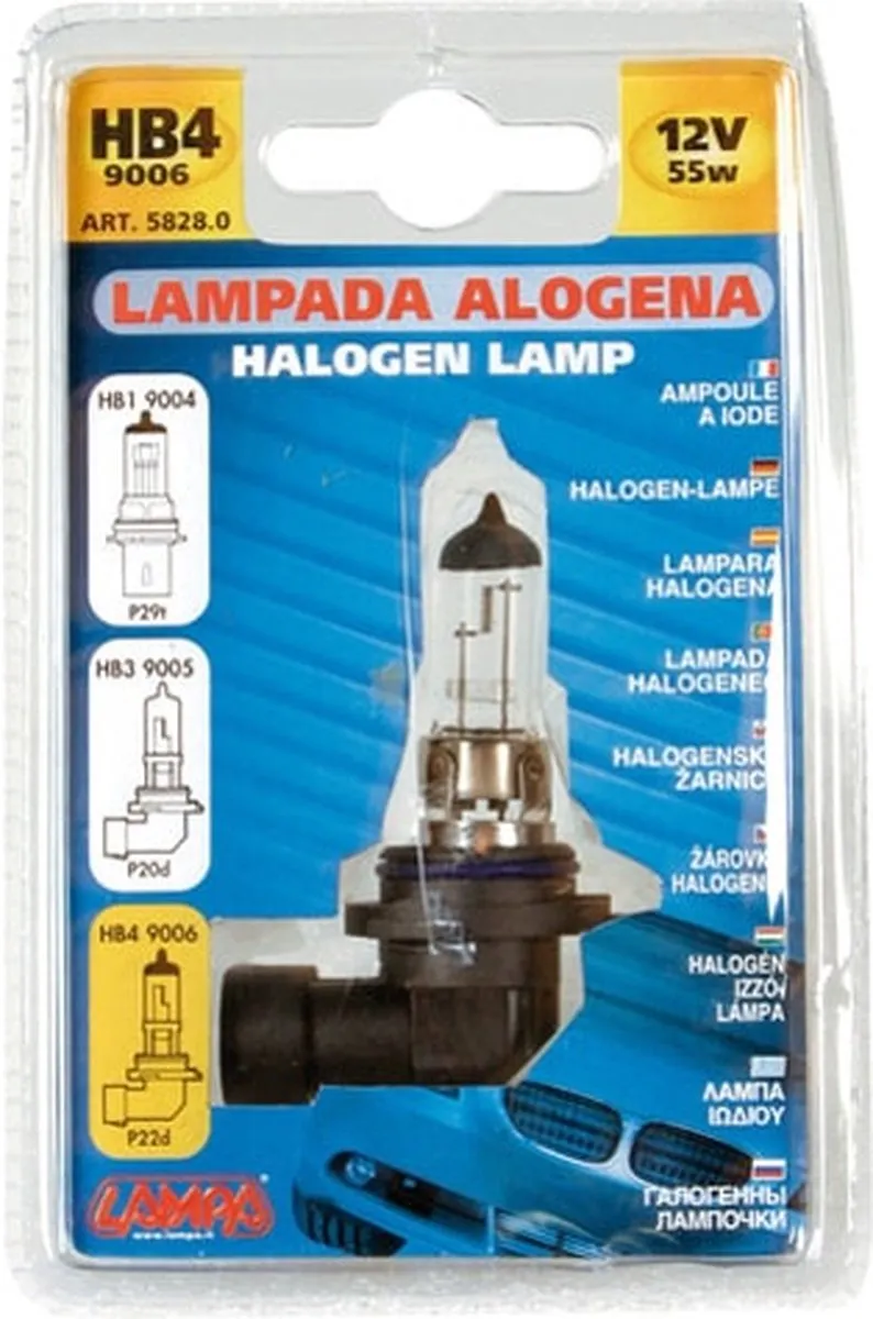 Lampa Halogeen Lamp 12V 51W HB4 (9006) P22d – Enkelvoudige Verpakking – E-goedgekeurd – Geschikt voor autokoplampen