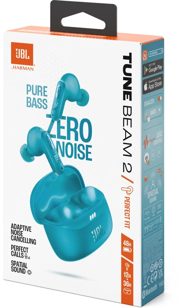 JBL Tune Beam 2 True Wireless Oordopjes - Blauw - afbeelding 6 van 6