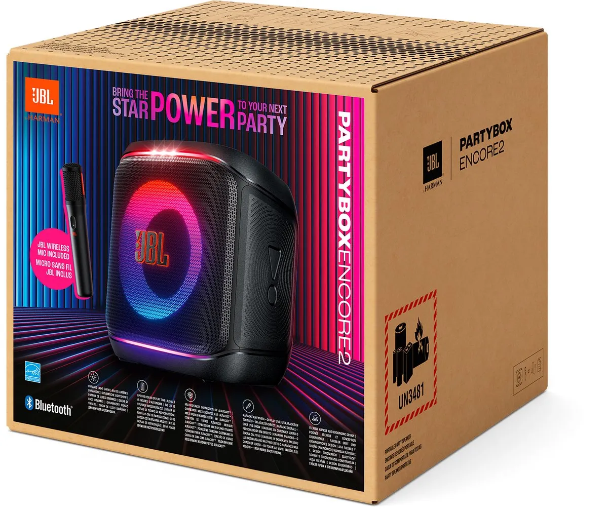 JBL PartyBox Encore 2 Draadloze Bluetooth Speaker - 100W - Zwart - afbeelding 6 van 6
