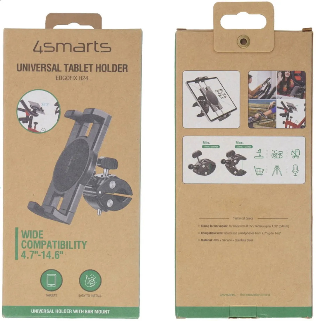 4Smarts ErgoFix H24 Universele Tablethouder - 14.6" - Zwart