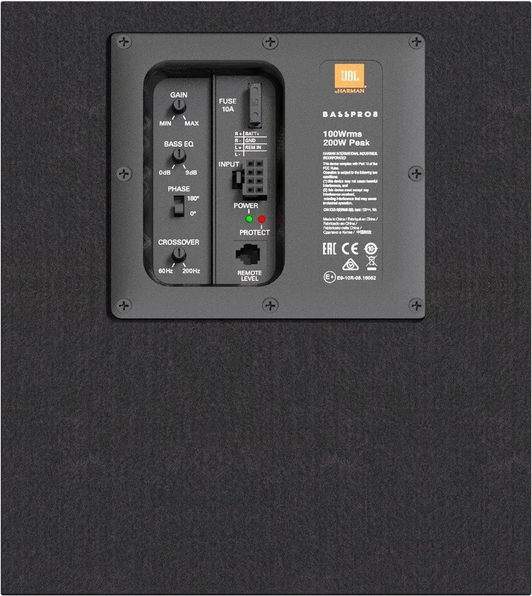 JBL Bass Pro 8 Autosubwoofer 800W - 8" - Zwart - afbeelding 6 van 6