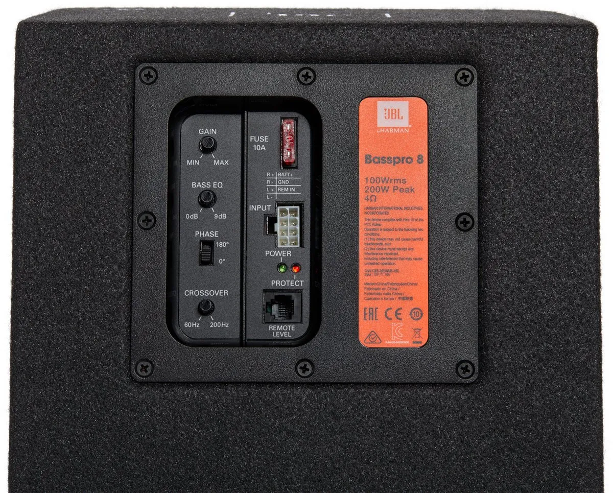 JBL Bass Pro 8 Autosubwoofer 800W - 8" - Zwart