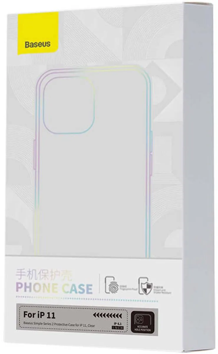 Baseus iPhone 11 Transparante Hoes - 1 Pasje - afbeelding 2 van 6