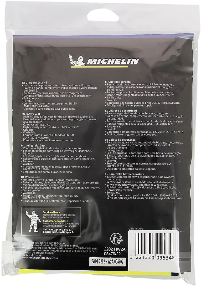 Michelin Veiligheidshesje - Reflecterend - Universele maat - Geel