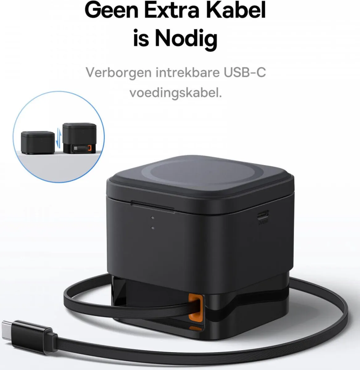 Baseus P10264100121-00 Oplader 25W - 2x USB - Apple MagSafe - Zwart