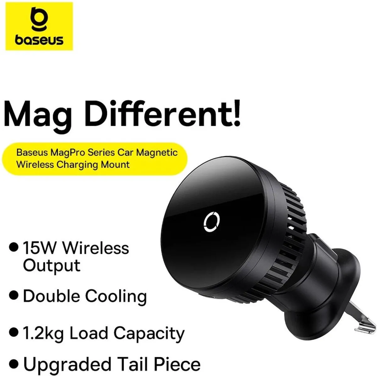 Baseus MagPro Ventilatierooster MagSafe Telefoonhouder - Zwart - afbeelding 6 van 6