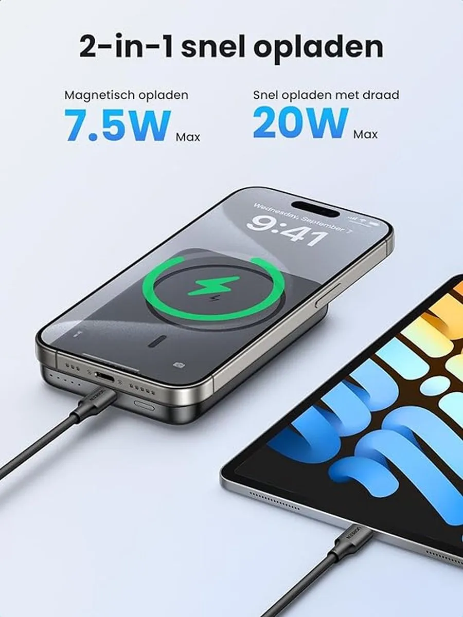 Ugreen Nexode PB561 MagSafe Powerbank 5000mAh - 22.5W - Zwart