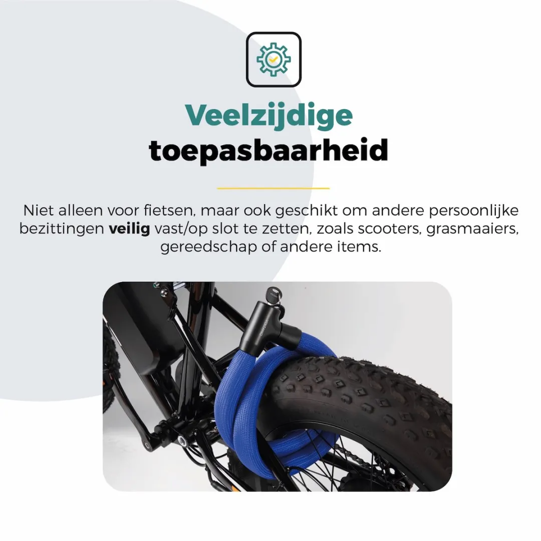 Voltano Flexilock Kettingslot 110cm - Intens Blauw