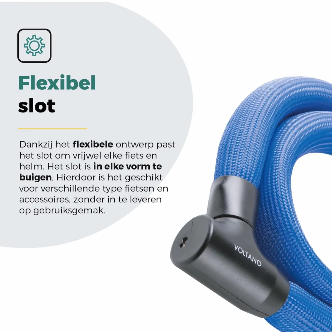 Voltano Flexilock Kettingslot 110cm - Intens Blauw