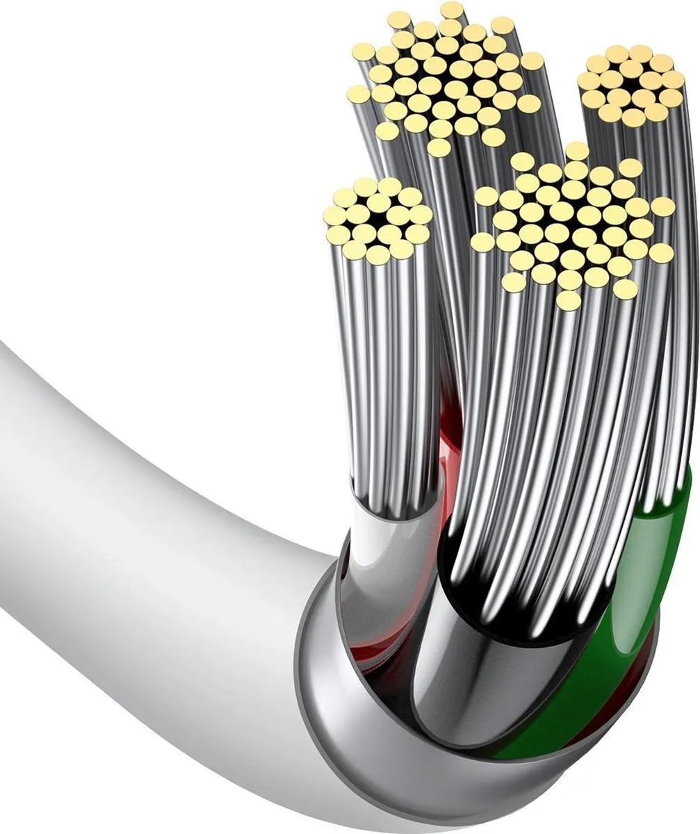 Baseus Superior Series Lightning Kabel 25cm - 2.4A - Wit