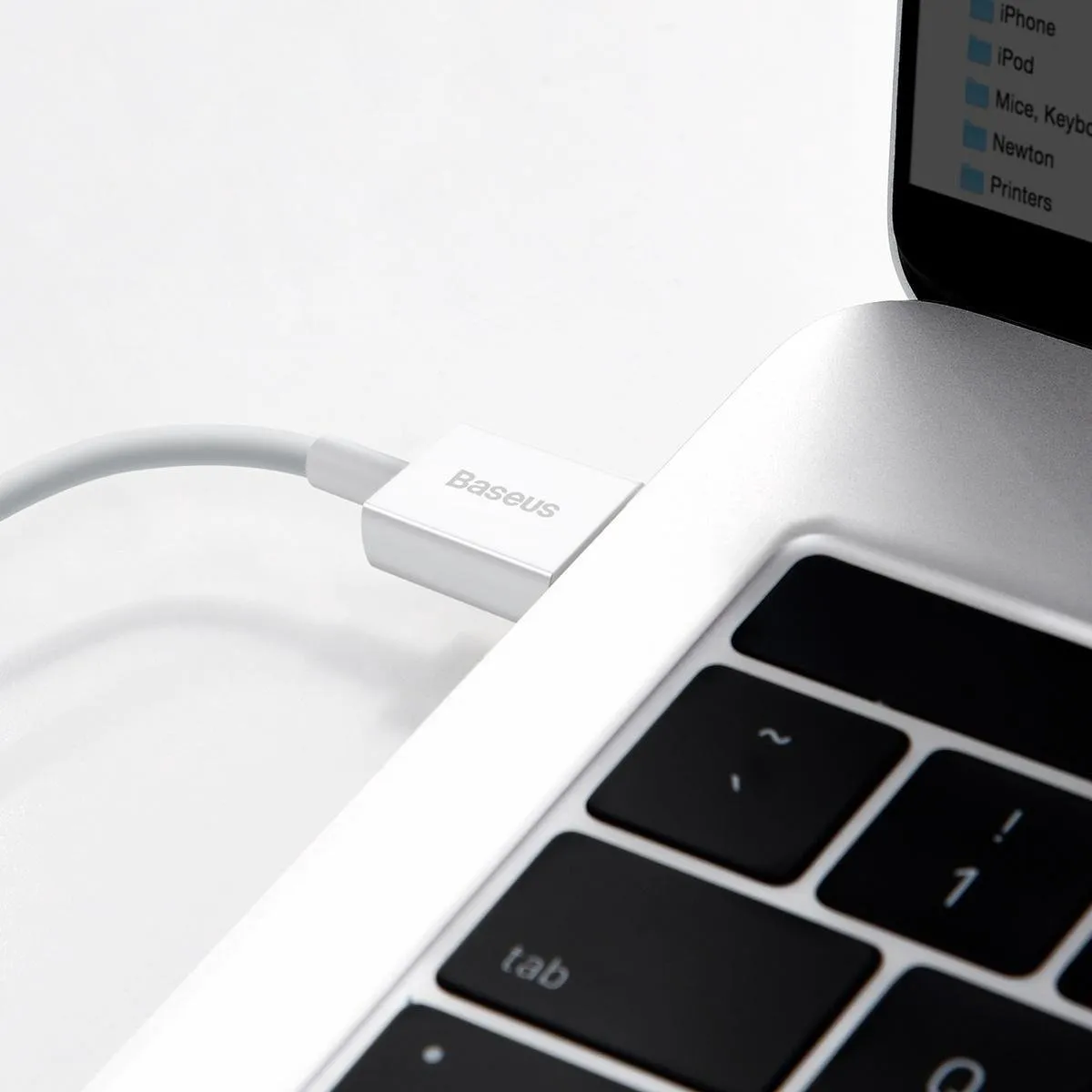 Baseus Superior Series Lightning Kabel 25cm - 2.4A - Wit