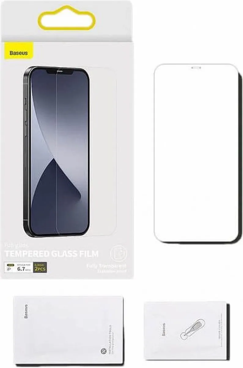 Baseus iPhone 12 Pro Max Schermbeschermer - 2 Stuks