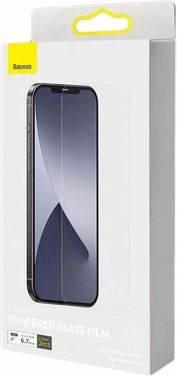 Baseus iPhone 12 Pro Max Schermbeschermer - 2 Stuks