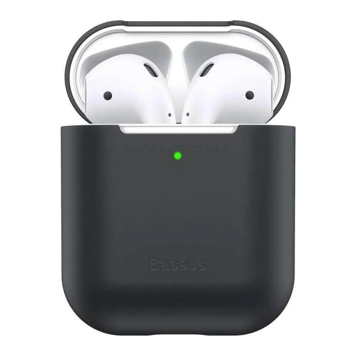 Baseus Silicone Hoesje AirPods 1/2 - Zwart - afbeelding 2 van 6