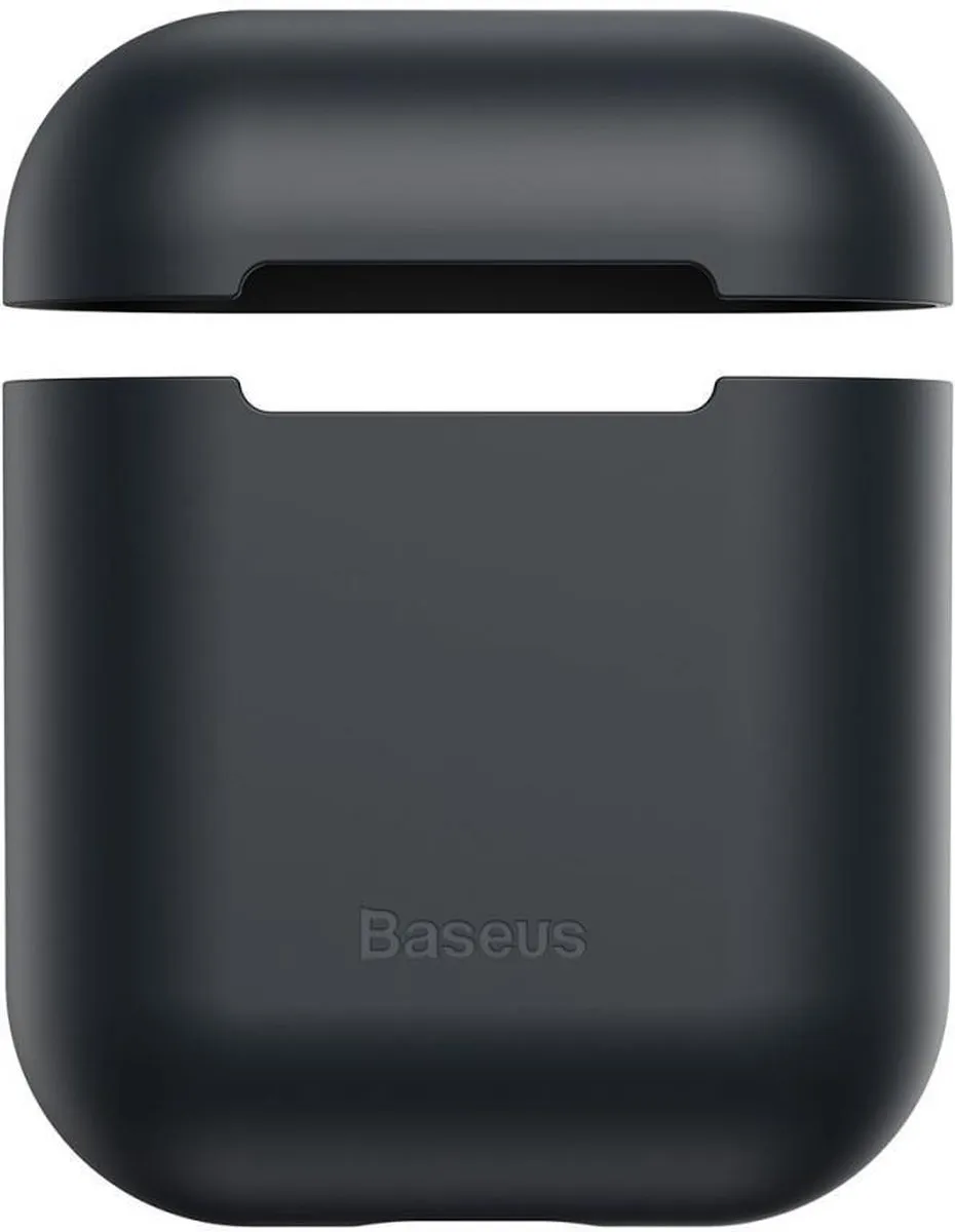 Baseus Silicone Hoesje AirPods 1/2 - Zwart - afbeelding 3 van 6
