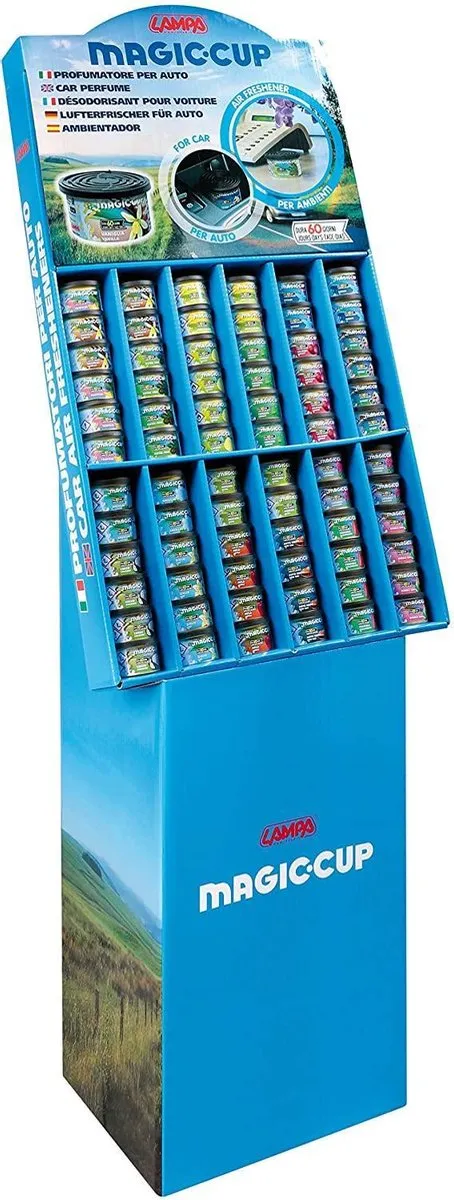 Lampa Magic-Cup Vloerdisplay Geurblikjes 72 Stuks