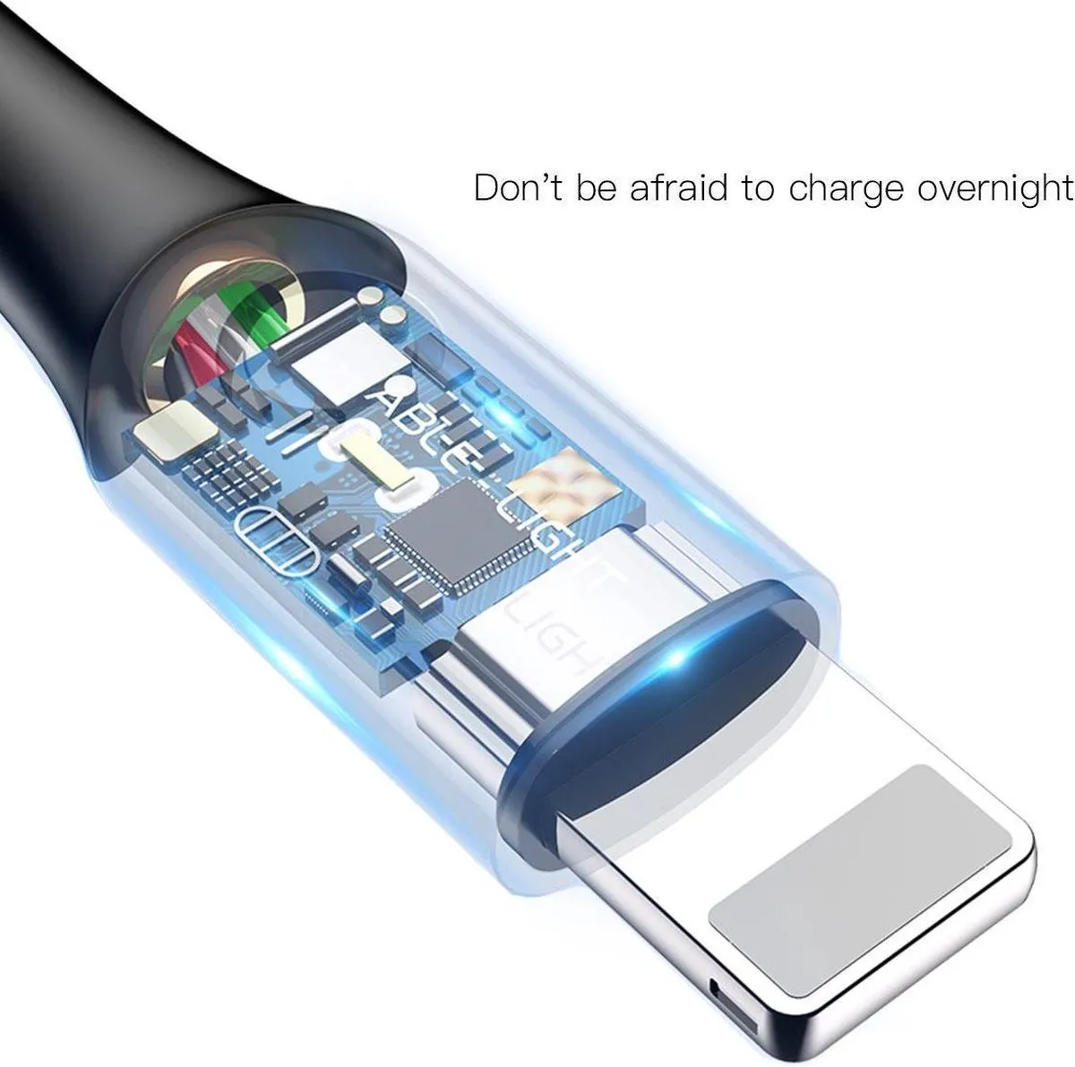 Baseus 6953156275652 USB A naar Lightning Kabel - Zwart