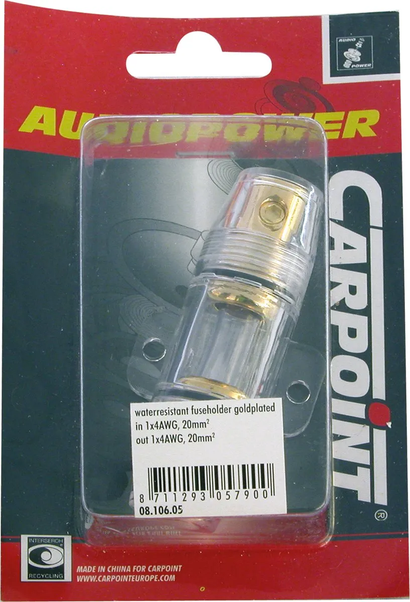 Carpoint Agu Zekeringhouder Voor 1 Zekering 4 Awg