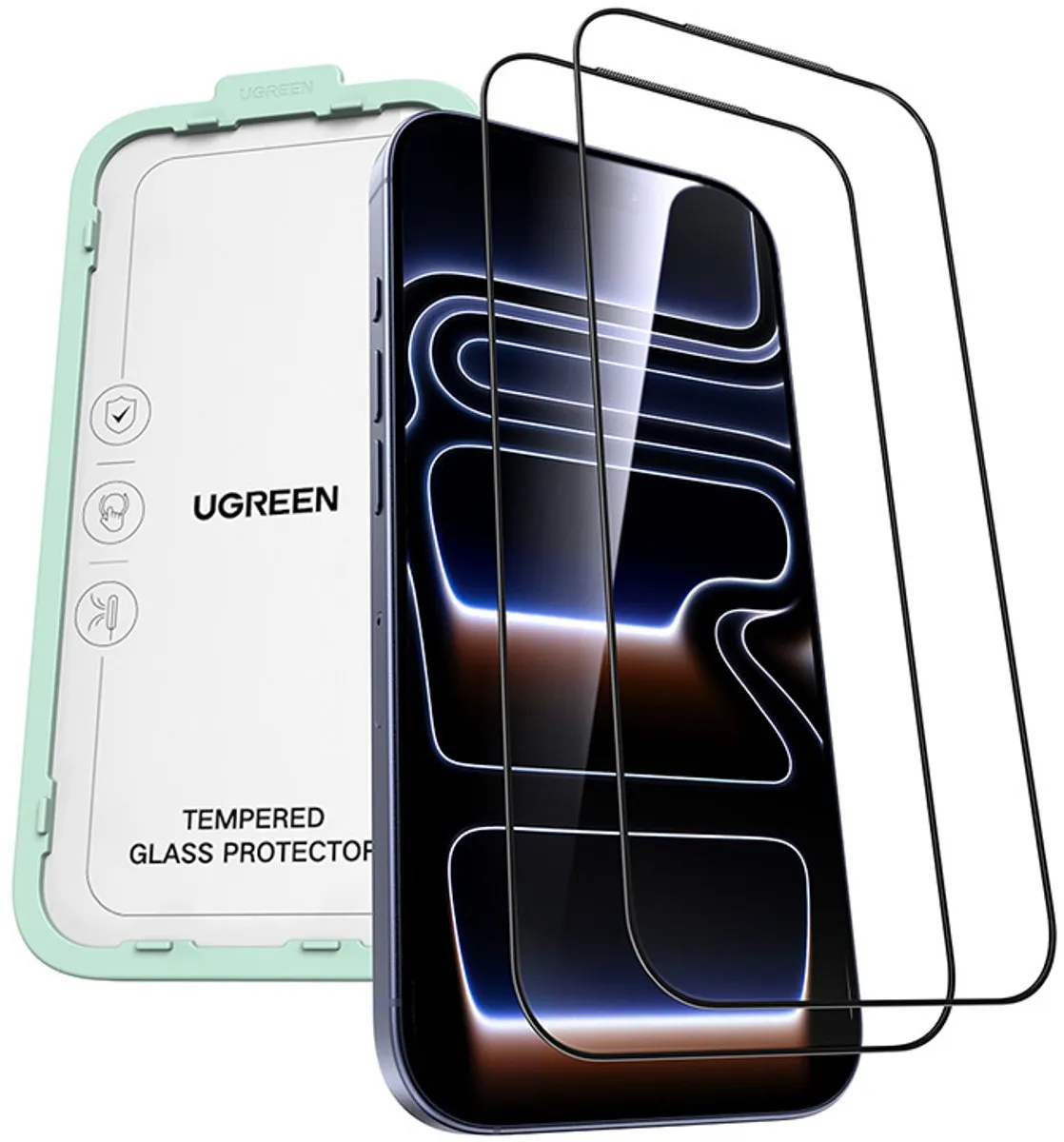 Ugreen iPhone 17 Pro Glasbeschermer 2 Stuks