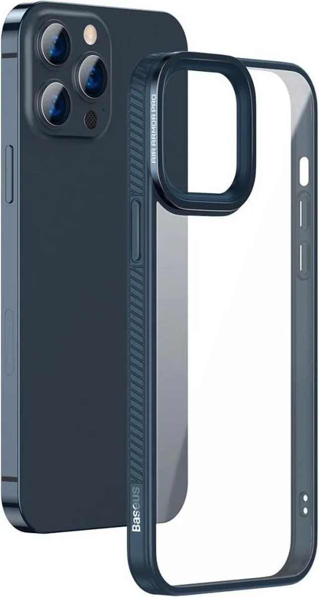Baseus iPhone 13 Pro Hoesje - Transparant Blauw