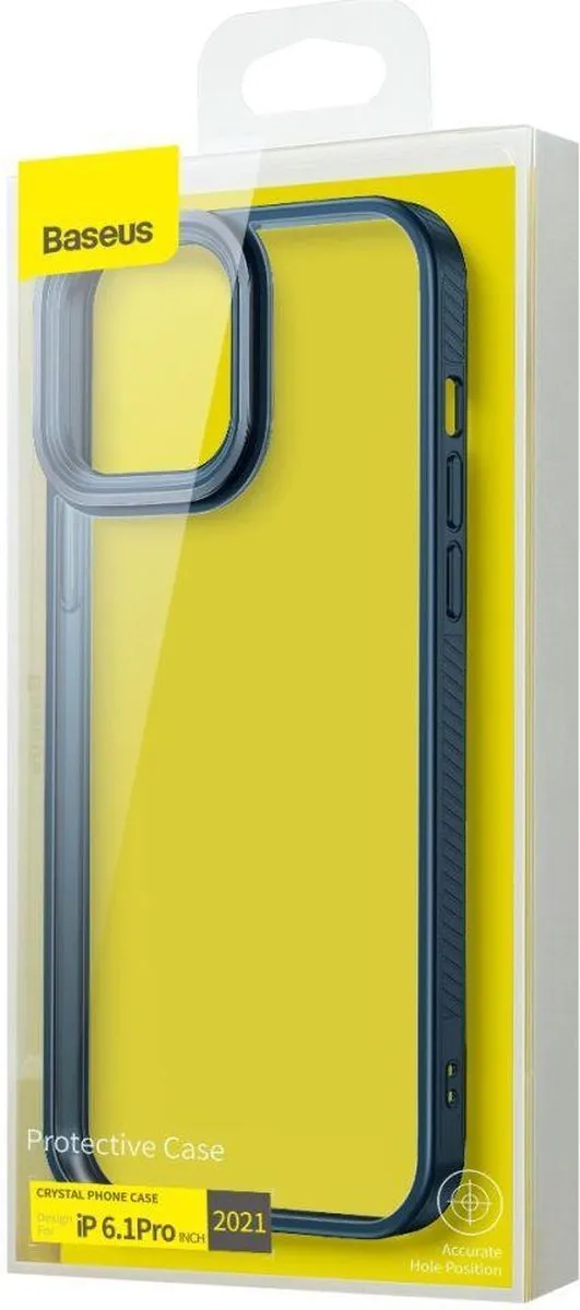 Baseus iPhone 13 Pro Hoesje - Transparant Blauw - afbeelding 4 van 6