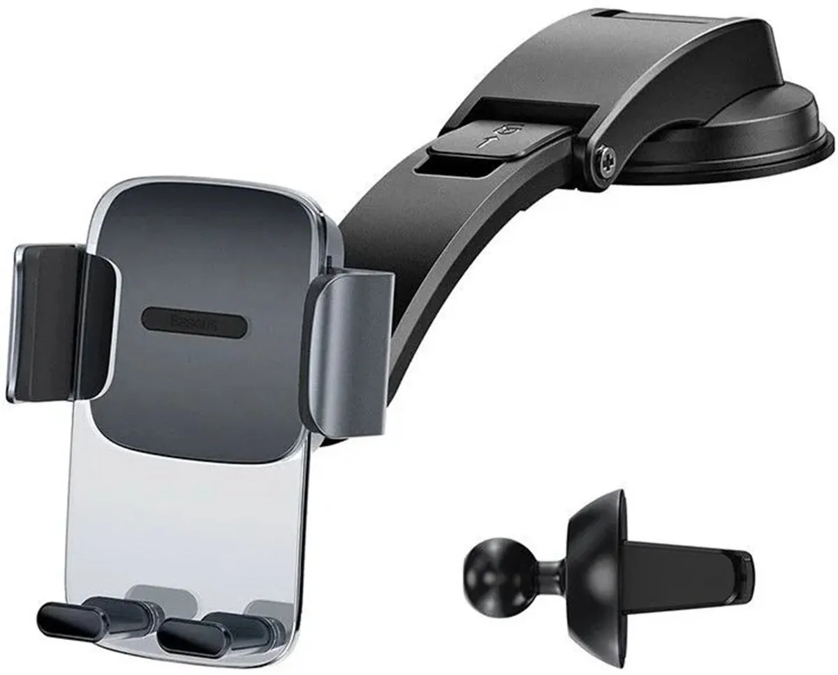 Baseus Telefoonhouder Auto Dashboard/Ventilatierooster - Zwart